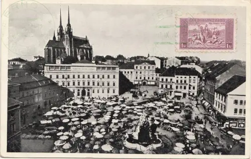B77925 brno brunn zelny trh mor zem museu tschechien scan vorder-/rückbild