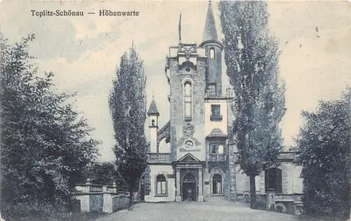 B0134 Tschechien Teplitz Schnau Hohenwarte gebraucht PPC Front/Back Scan