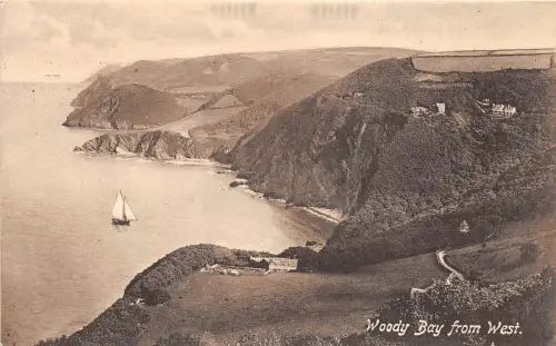 B4191 Uk Woody Bay from West 1909 front/back scan