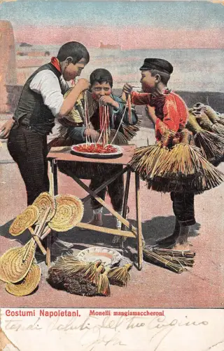 B4935 Costumi Napoletani Monelli mangiamaccheroni front/back scan