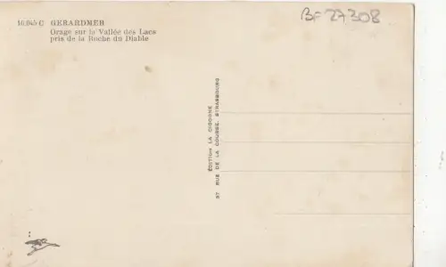 BF27308 gerardmer orange sur la vallee des lacs france front/back image