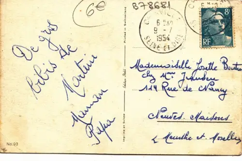 B78681 Katzen Chat Scan Vorder-/Rückseite Bild