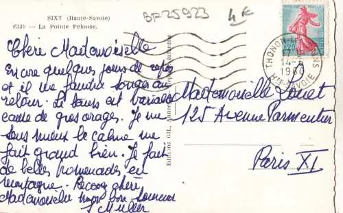 BF25923 sixt h s la pointe pelouse france front/back image