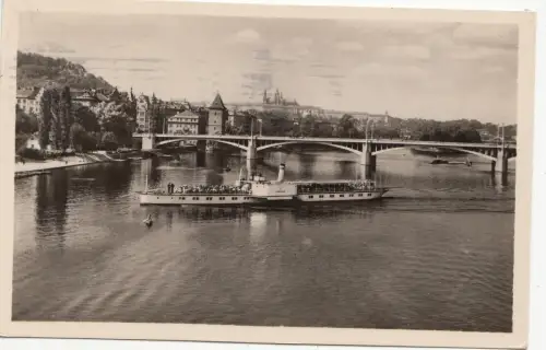 B79344 jiraskuv most ship bateaux praha prag czech republic front/back image