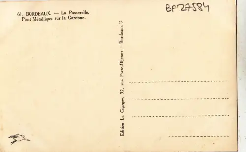 BF27584 bordeaux la passerelle pont metaliquesur le ga france Vorder-/Rückbild