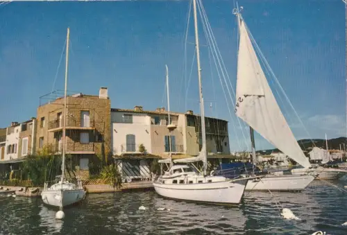 BF25367 Port Grimaud Var Cite Lacuster Schiff Frankreich Vorder-/Rückbild