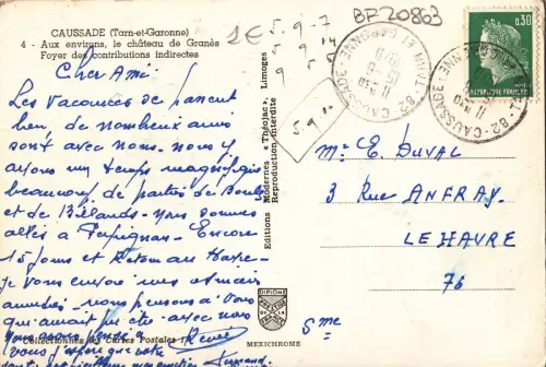 BF20863 caussade t et g aux environs le chateau de gran france Vorder-/Rückbild