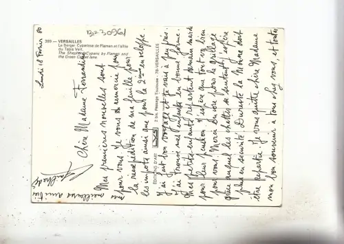 BF30961 le berger cyparisse de glamen et l versailles france front/back image