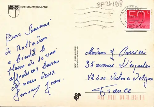 BF24198 Rotterdam Schiff Niederlande Vorder-/Rückbild