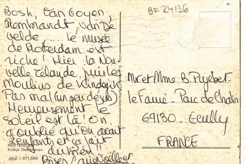 BF24136 rotterdam kolkje derishaven niederlande front/back image