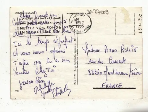 BF27009 Agadir Marokko Front/Back Bild