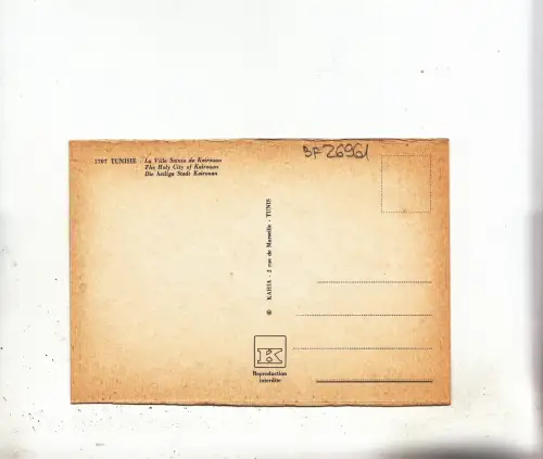 BF26962 Kairouan Moschee Sidi Sahbi Tunesien Front/Back Bild