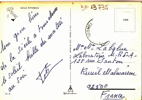 BF13735 Sizilien Italien Typen Folklore Mehrfachansichten Vorder-/Rückbild