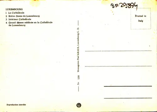 BF29894 multi views cathedrale de notre dame luxembourg front/back image