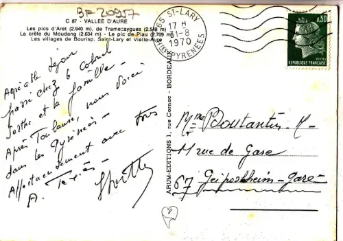 BF20957 vallee daure les pics dart france front/back image