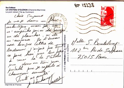 BF15238 le chatea d oleron c m le pont relaint l ile cii france front/back image