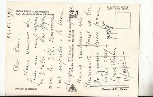BF29871 isola bella lago maggiore sullo sfondo l isola italy front/back image