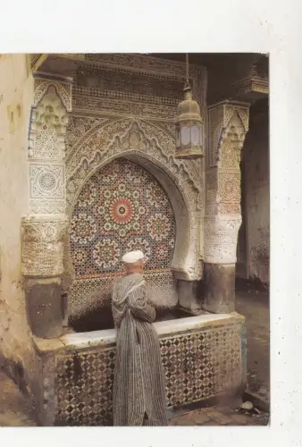 BF27971 fes la fontaine nedjarine marocco front/back image