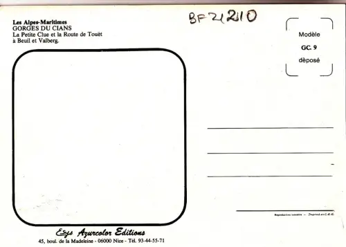 BF21211 orcieres mrlette 05 grande descente aux floamb france front/back image