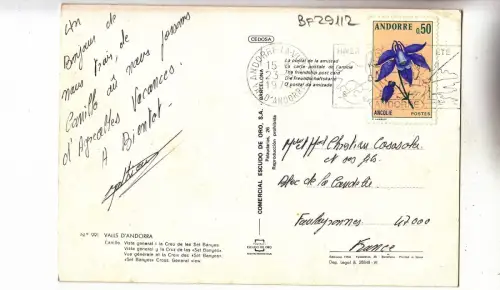 BF29112 valls d andorra canillo vista general i la creu de les front/back image