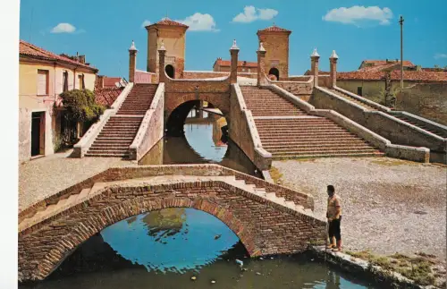 BF23217 comacchio treponti e ponte di borgo italy front/back image