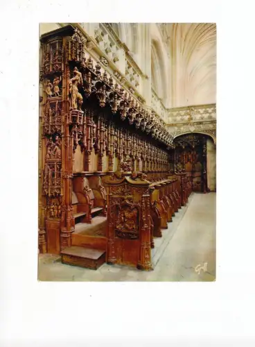 BF13495 bourg en bresse eglise de brou les stalles france front/back image