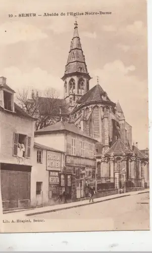 BF16950 semur abside de l eglise notre dame france front/back image