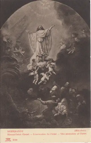 BF18113 rembrandt munchen himmelfahrt christi das gemälde kunst vorder-/rückbild