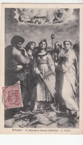 BF18033 s cecilia sanzio raffaello r pinacoteca bo painting art front/back image