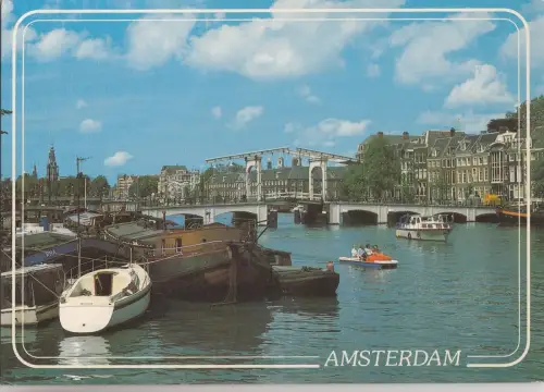 BF24149 amsterdam magere brug over de amstel netherland front/back image