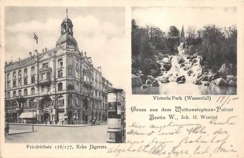 B3667 Deutschland Berlin Friedrichstraße 176/177 1902 Vorder-/Rückseitenscan