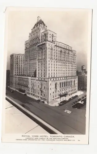 B77509 royal york hotel toronto canada scan front/back image