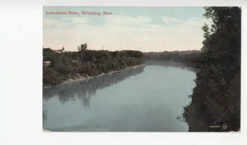 B77667 assiniboine river winnipeg man canada scan front/back image