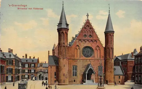 BF35577 binnenhof met ridderzaals gravenhage neetherland front/back scan