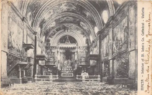 BF35559 malta interior of st john s cattedral valletta front/back scan