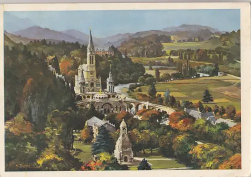 BF25471 lourdes la basilique vue du chateau fort france Vorder-/Rückbild