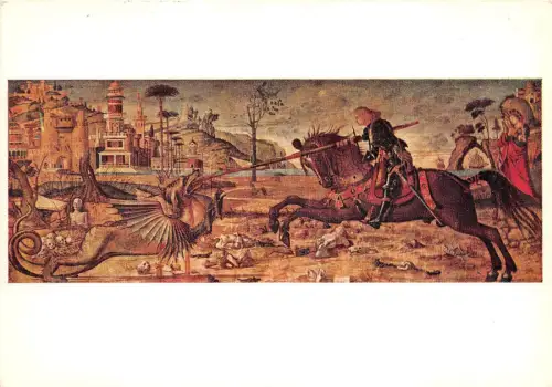 BF39255 Saint George Il Dragone Gemälde Venezia I Pferd Cheval Tier Animaux