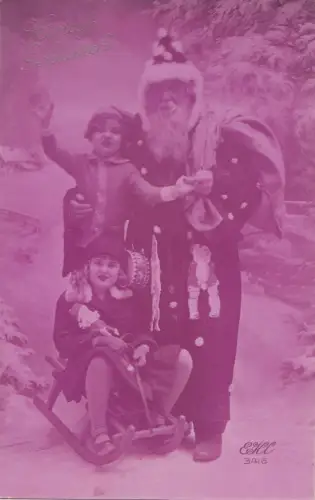 B77875 Echtfoto Kind Enfant Weihnachtsmann Paola Suta Scan Vorder-/Rückbild