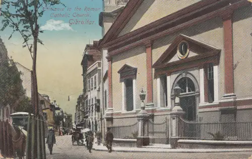 B80338 Gibraltar katholische Kirche Vorder-/Rückbild