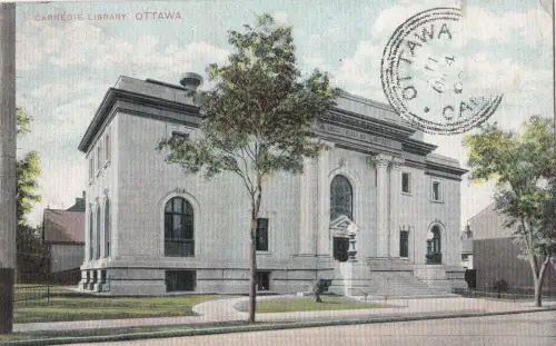 B77501 carnegie library ottawa canada scan front/back image