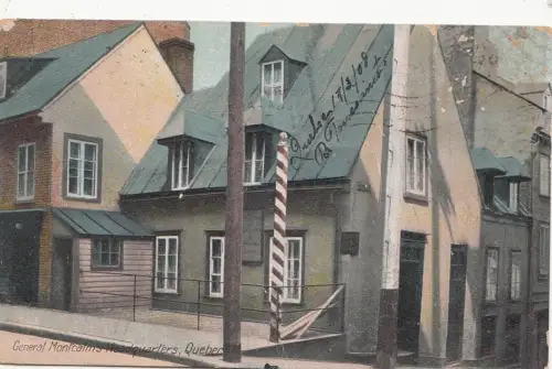 B77389 general montcalms hauptquartier quebec canada scan front/back image