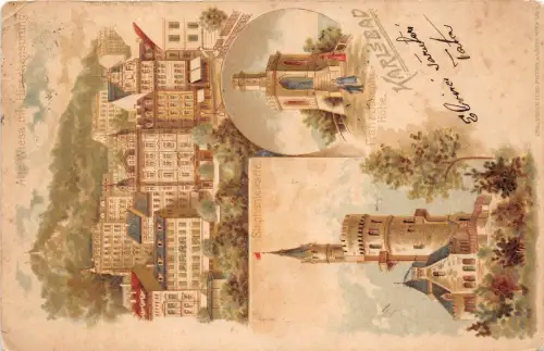 B2728 Tschechien Karlsbad Litho PPC 1907 Front/Back Scan