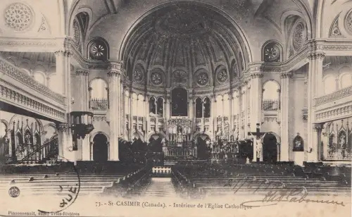 B77566 st casimir interior de l eglise catholique canada scan front/back image