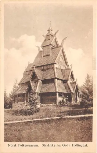 B4770 Norsk Folkmuseum Stavkirke fra Goli Hallingdal Front/Back Scan