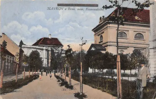 B2705 Tschechien Slavkov Nam Komenskeho Animierter Front-/Back-Scan