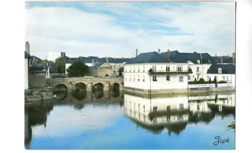 BF13145 sable sur sarthe la vegre a son embouchure avec france front/back image