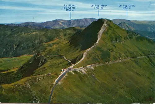 BF14705 cantal panoram sur le puy mary france front/back image
