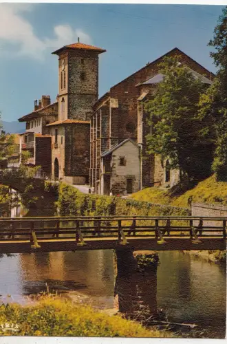 BF21424 st jean pied de port la nive et l eglise france front/back image