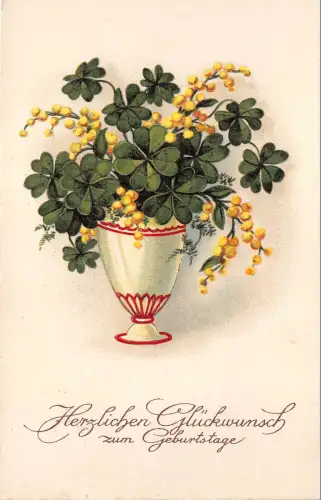 BG8923 Blumenklee Blume Geburtstagsgrüße Germany