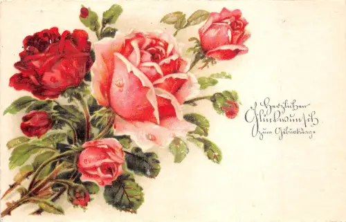 BG9197 Blume Rose Geburtstagsgrüße Germany